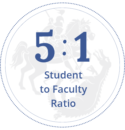 5 to 1 student to faculty ratio