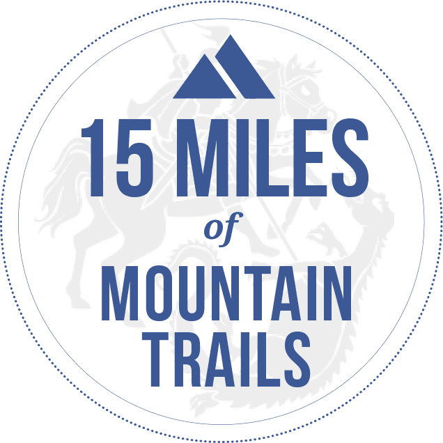15 miles of mountain trails