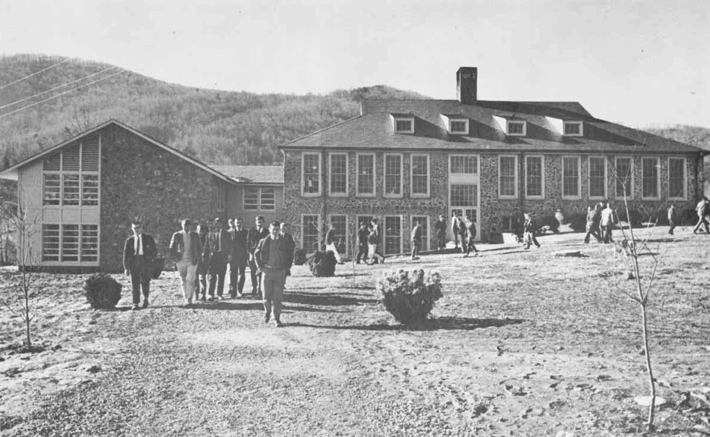 historical photo of the Academic Building at Blue Ridge School