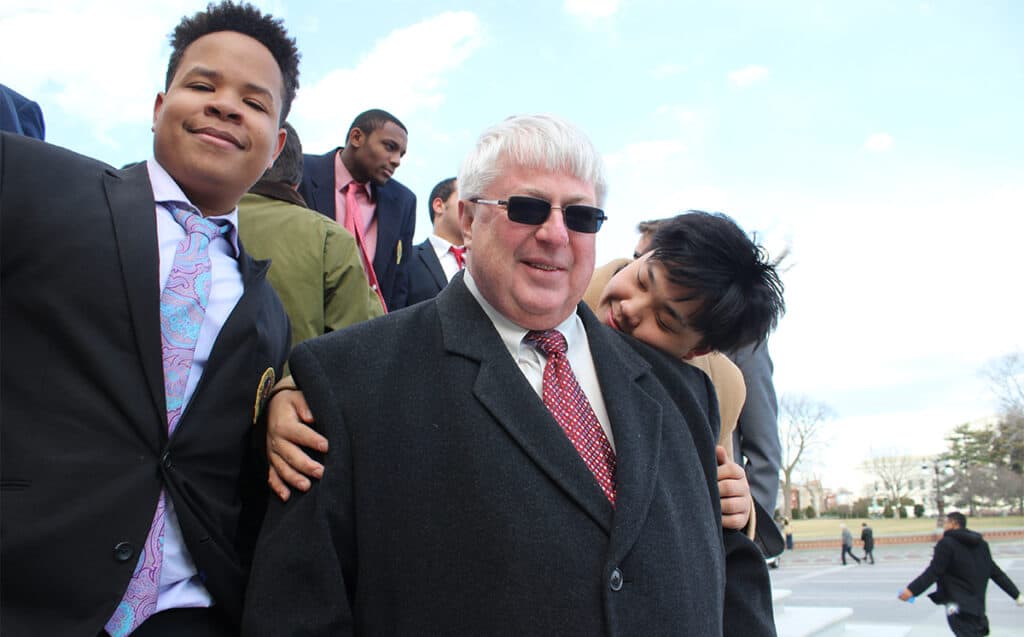 Students with a teacher in Washington DC